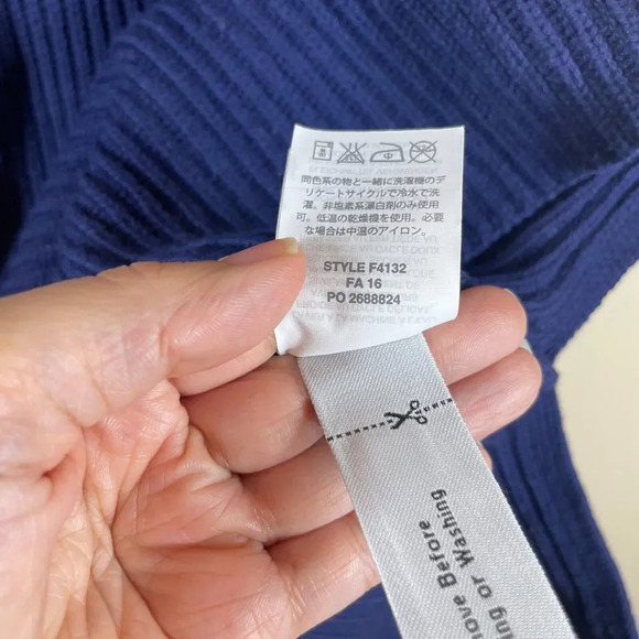 J. Crew Women's Sleeveless Tunic Sweater Size S F4132 Dark Blue Knit Crew Neck - Picture 6 of 8